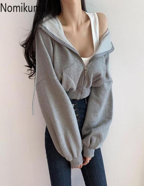 nomikuma hooded hoodies women zipup long sleeve casual cropped female solid color pockets loose korean sweatshirt 3d734 wome8849219, Black
nomikuma hooded hoodies women zipup long sleeve casual cropped female solid color pockets loose korean sweatshirt 3d734 wome8849219, Black