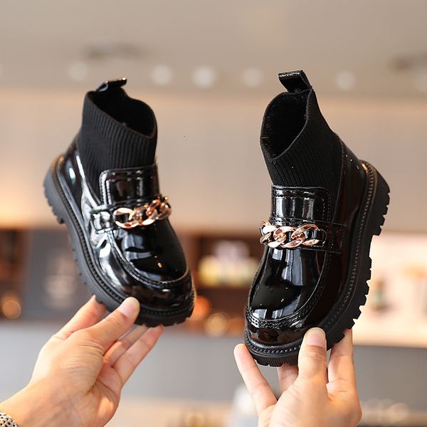sneakers girls leather boots metal chains flying woven stitching princess boots kids leather soft sole boots children socks boots fashion 23, Black;red
sneakers girls leather boots metal chains flying woven stitching princess boots kids leather soft sole boots children socks boots fashion 23, Black;red