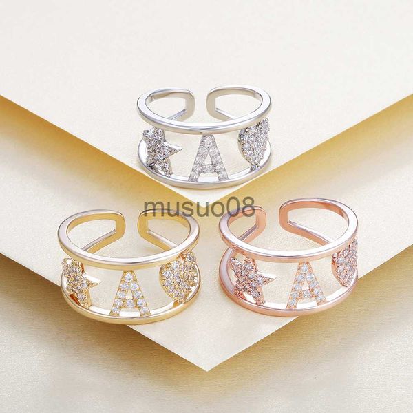 band rings a-z letter initials name alphabet finger rings for women wide adjustable opening rhineston heart star ring fashion jewelry gift j, Silver
band rings a-z letter initials name alphabet finger rings for women wide adjustable opening rhineston heart star ring fashion jewelry gift j, Silver