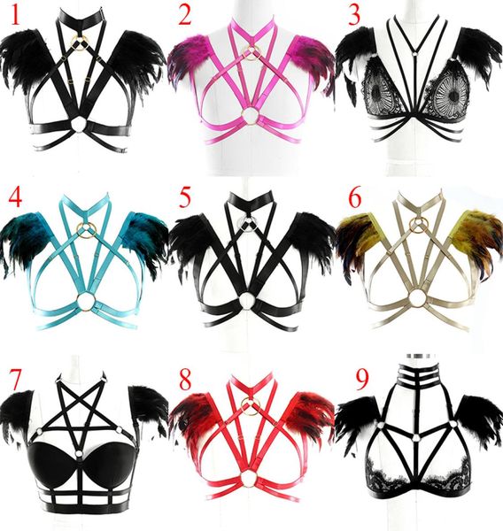 women feather body harness bra gothic rave lingerie elastic bondage suspenders halloween costume punk goth belt garter8124887, Black;white
women feather body harness bra gothic rave lingerie elastic bondage suspenders halloween costume punk goth belt garter8124887, Black;white