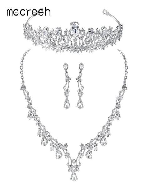 mecresh luxury leafshape cubic zirconia bridal jewelry sets crystal wedding necklace earrings tiara jewelry mtl500hg126 d1810100339568354, Silver
mecresh luxury leafshape cubic zirconia bridal jewelry sets crystal wedding necklace earrings tiara jewelry mtl500hg126 d1810100339568354, Silver