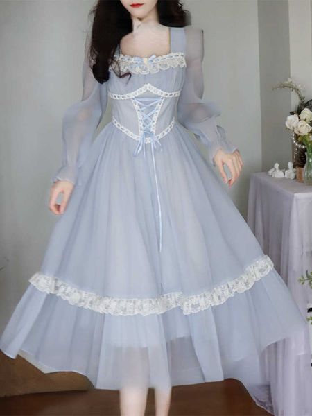 blue french vintage sweet dres bow lace korean style mid dress female long sleeves elegant party fairy spring 230808, White;black
blue french vintage sweet dres bow lace korean style mid dress female long sleeves elegant party fairy spring 230808, White;black