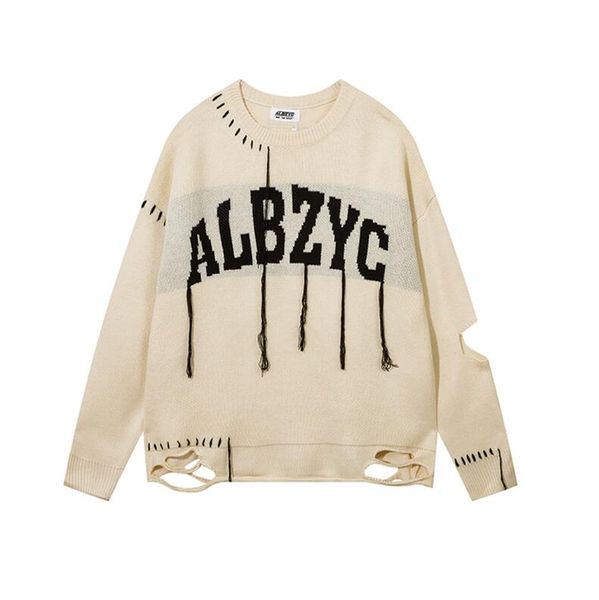 letter damaged baggy woolen sweater crew neck pullover knitted clothes oversized
letter damaged baggy woolen sweater crew neck pullover knitted clothes oversized