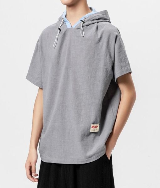men039s cotton linen short sleeve hooded tshirt menswear china style streetwear vintage t shirts male oversize tshirt m57097832, White;black
men039s cotton linen short sleeve hooded tshirt menswear china style streetwear vintage t shirts male oversize tshirt m57097832, White;black