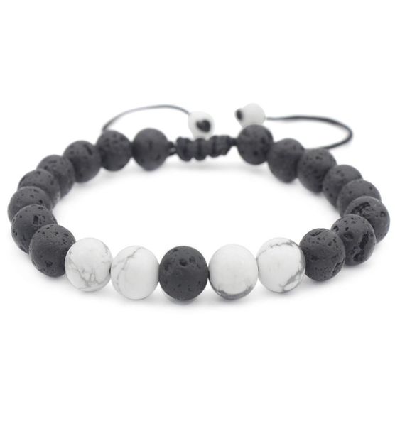 new arrival 8mm lava rock charm bracelets white turquoise natural stone women beaded bracelet bangle for mens adjustable handmade 4578095, Black 
new arrival 8mm lava rock charm bracelets white turquoise natural stone women beaded bracelet bangle for mens adjustable handmade 4578095, Black