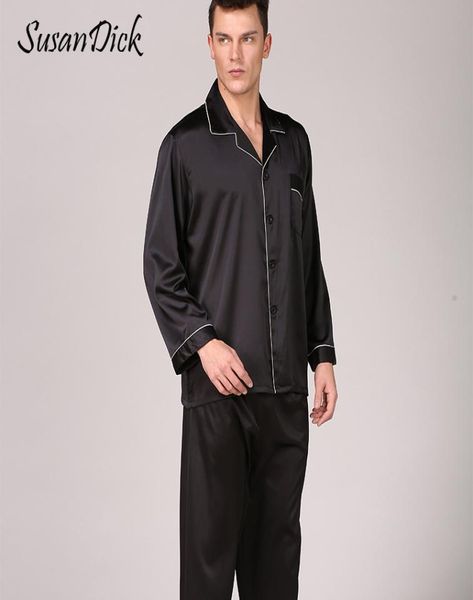 susandick black silk pajamas sets men spring autumn luxury satin sleepwear set long sleeve solid man casual home clothes pijama9891223, Black;brown
susandick black silk pajamas sets men spring autumn luxury satin sleepwear set long sleeve solid man casual home clothes pijama9891223, Black;brown