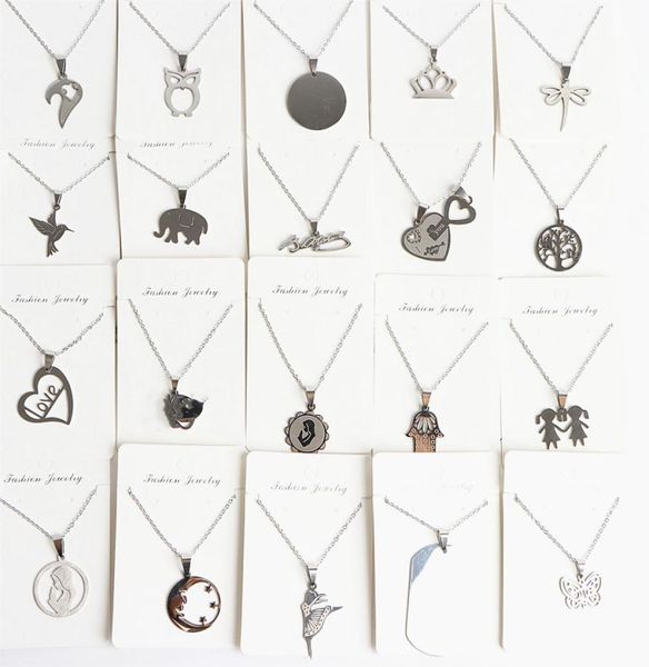 fashion lucky charm stainless steel pendant necklaces jewelry for women girls heart love tree of life owl bird mix style silver pl8479239
fashion lucky charm stainless steel pendant necklaces jewelry for women girls heart love tree of life owl bird mix style silver pl8479239