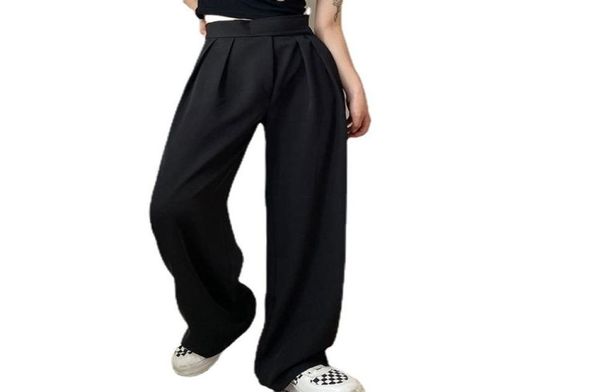 solid black casual pants women wide leg trousers office lady adjustable waist mopping draped baggy elegant tender1104058, Black;white
solid black casual pants women wide leg trousers office lady adjustable waist mopping draped baggy elegant tender1104058, Black;white