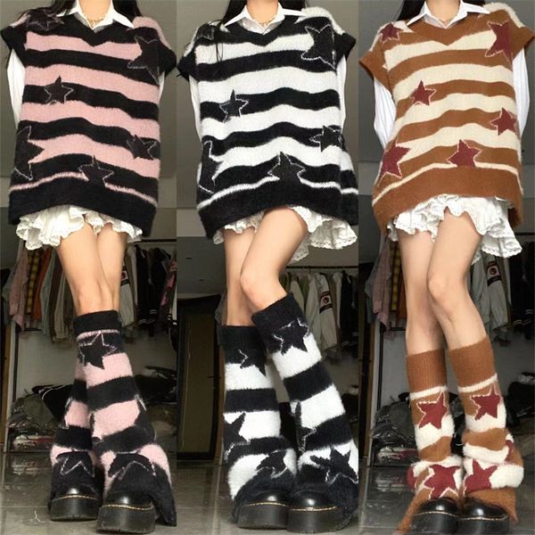 women's sweaters punk gothic long sweater women furry knitted sweaters y2k streetwear loose hollow out detachable pullovers harajuku 2, White;black
women's sweaters punk gothic long sweater women furry knitted sweaters y2k streetwear loose hollow out detachable pullovers harajuku 2, White;black