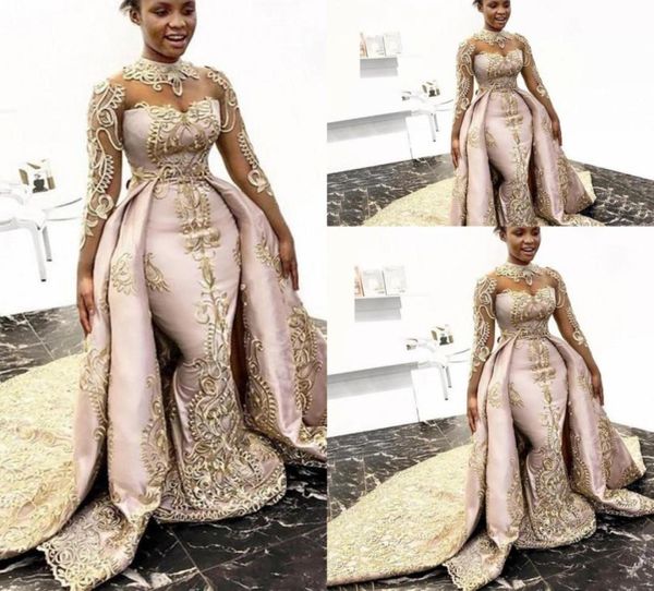 2021 luxury african mermaid wedding dresses formal bridal gowns long sleeves high neck gold lace appliques detachable train oversk7445475, White
2021 luxury african mermaid wedding dresses formal bridal gowns long sleeves high neck gold lace appliques detachable train oversk7445475, White