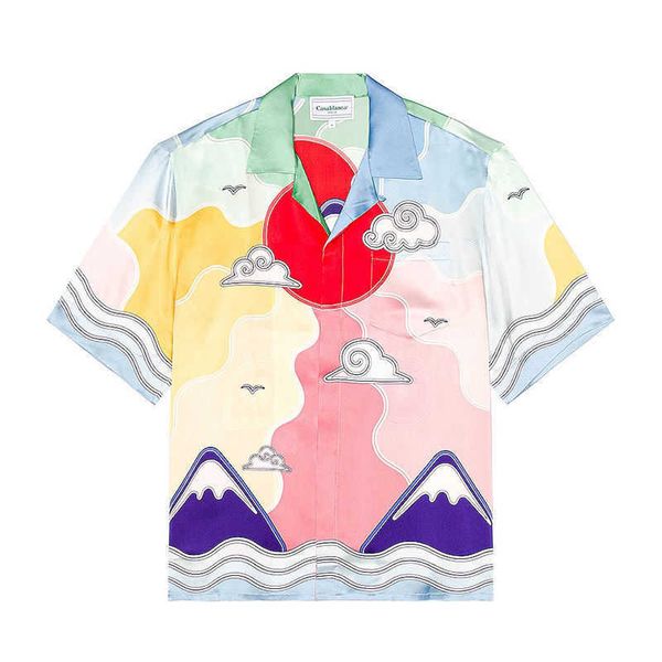 casablanca mashao mountain red sun gradient silk shirt men's and women's lovers hawaiian short sleeve shirts casablanc, White;black
casablanca mashao mountain red sun gradient silk shirt men's and women's lovers hawaiian short sleeve shirts casablanc, White;black