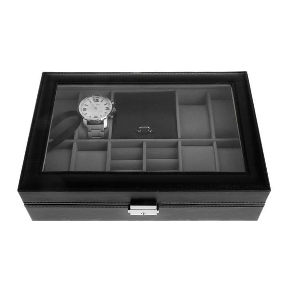 jewelry boxes jewelry display container watch 82 slots grids for ring ear stud earrings watches storage organizer faux leather high end case, Black;white
jewelry boxes jewelry display container watch 82 slots grids for ring ear stud earrings watches storage organizer faux leather high end case, Black;white