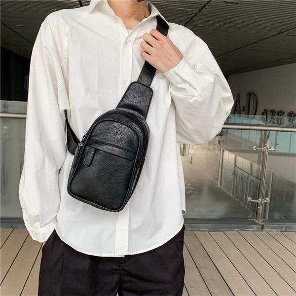 men's chest bag fashion leather messenger bag boys' shoulder 230220 
men's chest bag fashion leather messenger bag boys' shoulder 230220