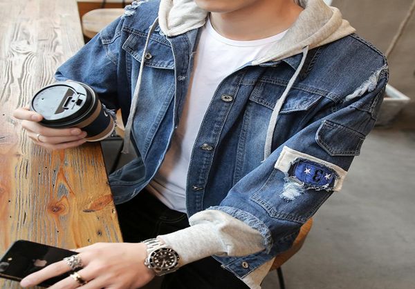 autumn new hooded denim jacket men fashion fake two pieces of streetwear bomber jacket and coat man cowboy clothes male m3xl6891319, Black;brown
autumn new hooded denim jacket men fashion fake two pieces of streetwear bomber jacket and coat man cowboy clothes male m3xl6891319, Black;brown