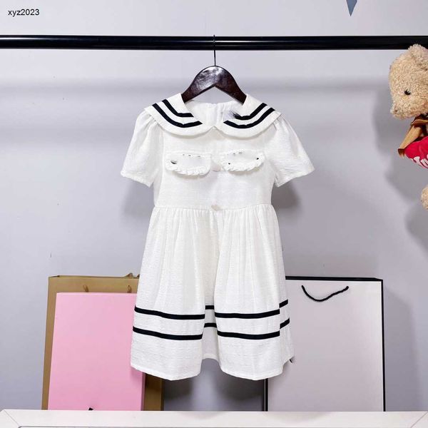 23ss designer baby clothes striped decoration girls dress navy collar short sleeves design kids skirt luxurious june12, Red;yellow
23ss designer baby clothes striped decoration girls dress navy collar short sleeves design kids skirt luxurious june12, Red;yellow