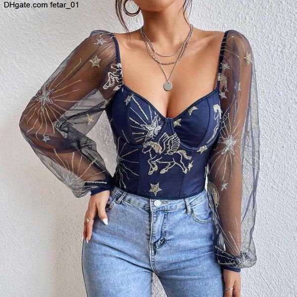 t shirts women's mesh see-through spice girl embroidered long sleeve t-shirt women 2023 fashion slim v neck elegant, White
t shirts women's mesh see-through spice girl embroidered long sleeve t-shirt women 2023 fashion slim v neck elegant, White