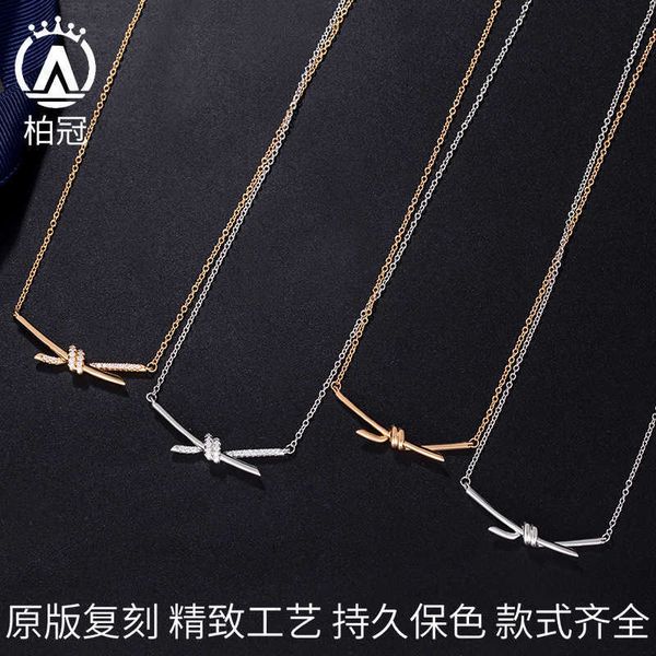 luxury tiffay kink necklace sterling silver gu ailing's kont diamond encrusted twist rope clavicle chain simple light and luxurious, Black
luxury tiffay kink necklace sterling silver gu ailing's kont diamond encrusted twist rope clavicle chain simple light and luxurious, Black