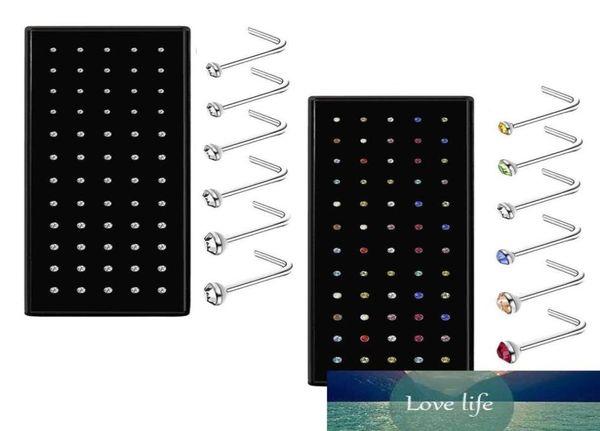 60pcslot crystal rhinestone nose rings fashion stainless steel nose studs hooks body piercing faux body jewelry3677009, Silver
60pcslot crystal rhinestone nose rings fashion stainless steel nose studs hooks body piercing faux body jewelry3677009, Silver