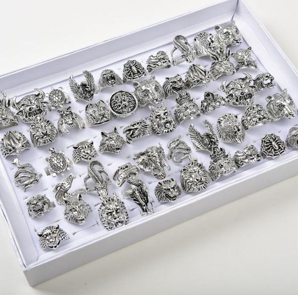 whole 50pcslots vintage punk animal mix owl tiger dragon eagle etc style antique silver personality jewelry rings for men wom2463386, Golden;silver
whole 50pcslots vintage punk animal mix owl tiger dragon eagle etc style antique silver personality jewelry rings for men wom2463386, Golden;silver