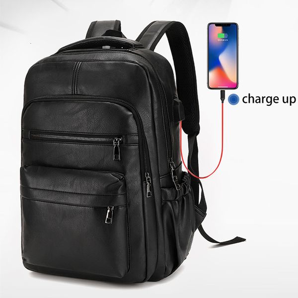 school bags large capacity vintage pu leather teenage backpacks retro fashion schoolbag man multifunctional backpack men zipper designer 230
school bags large capacity vintage pu leather teenage backpacks retro fashion schoolbag man multifunctional backpack men zipper designer 230