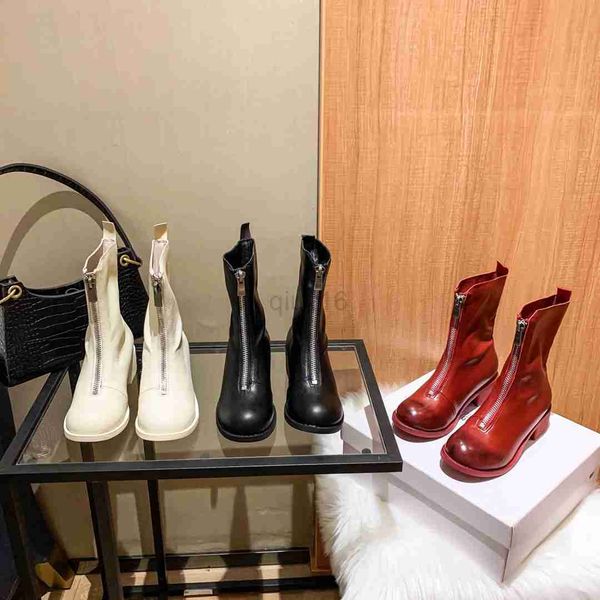 boots 2023 new sheepskin ghost emperor front zipper p2 series leather ankle boots martin boots women's english style guidi boots x0817, Black
boots 2023 new sheepskin ghost emperor front zipper p2 series leather ankle boots martin boots women's english style guidi boots x0817, Black