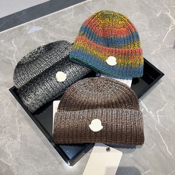 

Designer Winter Knitted Hat Women's Warm Beanie Cap Fashion Men's Skull Caps Unisex Hats 3 Colors, C2