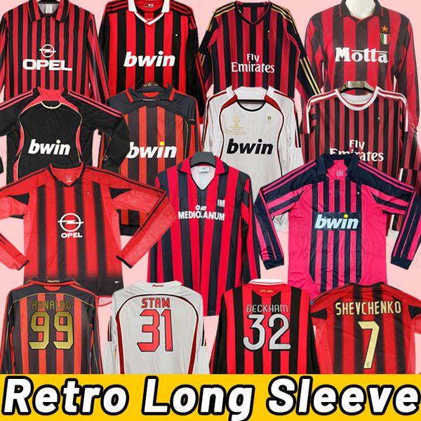 long sleeve retro shirts home soccer jerseys gullit maldini van basten kaka inzaghi milan pirlo shevchenko baggio ac milans 06 07 08 09 10 1, Black;yellow
long sleeve retro shirts home soccer jerseys gullit maldini van basten kaka inzaghi milan pirlo shevchenko baggio ac milans 06 07 08 09 10 1, Black;yellow
