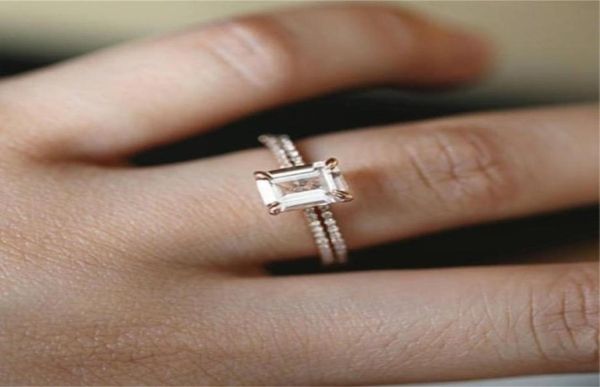 18k rose gold rings set slim princess morganite proposal gift clear diamond jewelry birthday party engagement wedding band ring8209762868, Silver
18k rose gold rings set slim princess morganite proposal gift clear diamond jewelry birthday party engagement wedding band ring8209762868, Silver