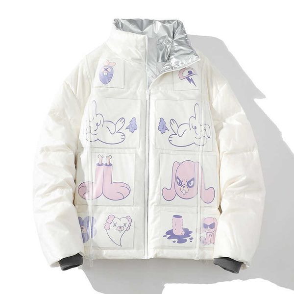 winter new fashion down jacket men's washless thick stand collar cartoon design emotional lovers waterproof coat designer style, Black
winter new fashion down jacket men's washless thick stand collar cartoon design emotional lovers waterproof coat designer style, Black