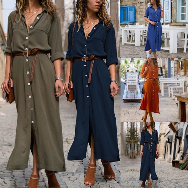 basic casual dresses jocoo jolee autumn winter button side split long dress women solid loose ladies sleeve midi vestidos 230817, Black;gray
basic casual dresses jocoo jolee autumn winter button side split long dress women solid loose ladies sleeve midi vestidos 230817, Black;gray