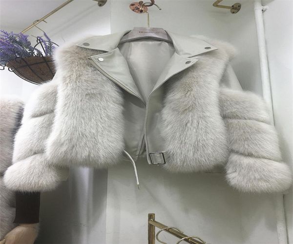 2020 new design women039s pu leather patchwork turn down collar long sleeve faux fox fur short jacket coat casacos8819720, Black
2020 new design women039s pu leather patchwork turn down collar long sleeve faux fox fur short jacket coat casacos8819720, Black