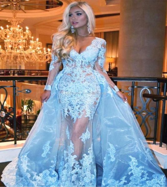 illusion mermaid prom dresses deep v neck long sleeves appliques lace tulle over skirt light sky blue evening cocktail party 1505601, Black
illusion mermaid prom dresses deep v neck long sleeves appliques lace tulle over skirt light sky blue evening cocktail party 1505601, Black