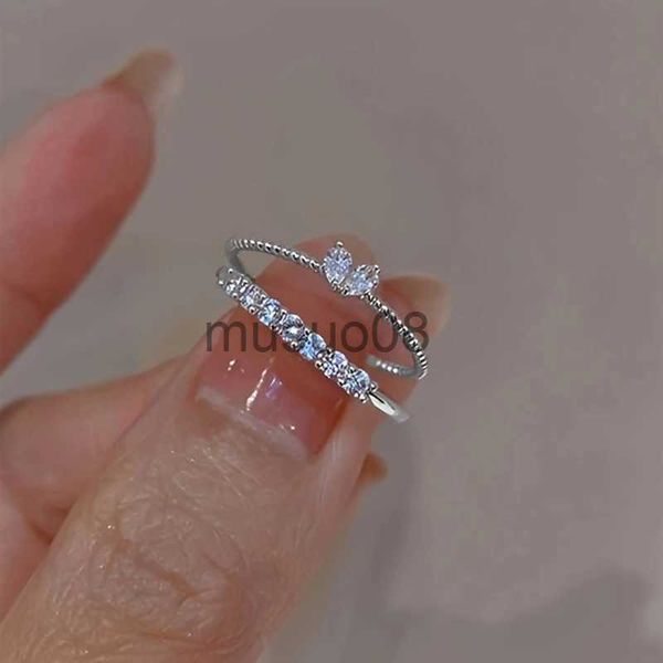band rings love open ring 2-piece set korean personality design sense ring fashion temperament jewelry real gold plating heart j230817, Silver
band rings love open ring 2-piece set korean personality design sense ring fashion temperament jewelry real gold plating heart j230817, Silver