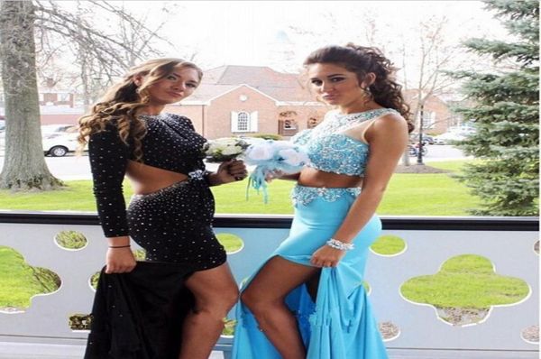 2016 two piece side split evening dresses with crew crystal beaded vestidos de festa formal prom gowns party gown7714276, Black;red
2016 two piece side split evening dresses with crew crystal beaded vestidos de festa formal prom gowns party gown7714276, Black;red