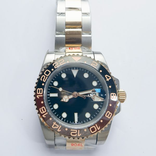 men's watch automatic mechanical diving watch gmt126711 chocolate ring mouth high-performance paraflex 40mm folding oyster steel safety, Slivery;brown
men's watch automatic mechanical diving watch gmt126711 chocolate ring mouth high-performance paraflex 40mm folding oyster steel safety, Slivery;brown