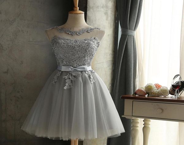 scoop neck tulle knee length bridesmaid dresses with appliques 2019 gray short party dress lace up6320828, White;pink
scoop neck tulle knee length bridesmaid dresses with appliques 2019 gray short party dress lace up6320828, White;pink