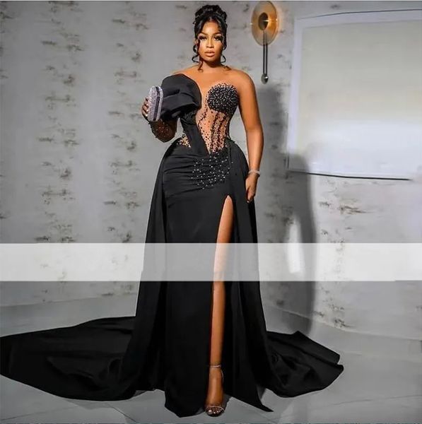 african black evening dresses long sleeves beading occasion guest gowns for women gala party prom dress
african black evening dresses long sleeves beading occasion guest gowns for women gala party prom dress
