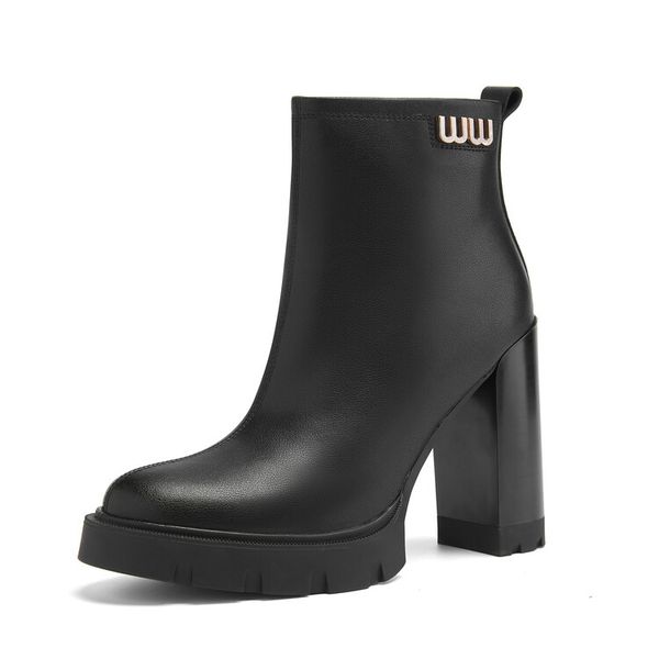 winter short boots women designer round toe low heels shoes soft natural genuine leather party wedding fashion luxury platform lady warorwar, Black
winter short boots women designer round toe low heels shoes soft natural genuine leather party wedding fashion luxury platform lady warorwar, Black