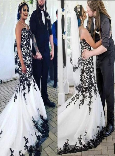 plus size arabic mermaid wedding dresses 2021 sweetheart black lace appliques bridal gown backless court train vestidos de no5573885, White
plus size arabic mermaid wedding dresses 2021 sweetheart black lace appliques bridal gown backless court train vestidos de no5573885, White