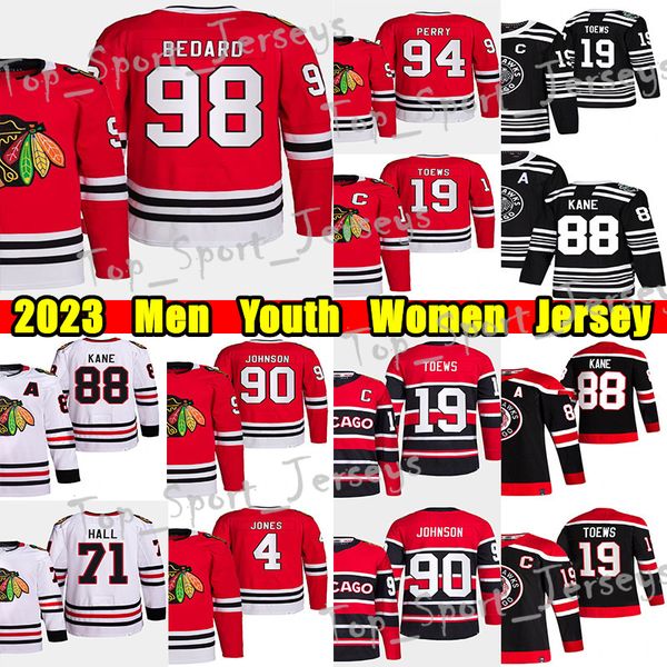 #98 connor bedard reverse retro hockey jersey #90 tyler johnson jonathan toews taylor hall corey perry patrick kane seth jones nick foligno, Black;red
#98 connor bedard reverse retro hockey jersey #90 tyler johnson jonathan toews taylor hall corey perry patrick kane seth jones nick foligno, Black;red