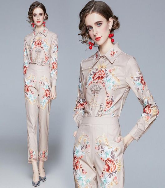 new spring summer fall 2pcs womens ladies casual party sets vintage floral print collar long sleeve shirt blouse pant suits ou1522236, White
new spring summer fall 2pcs womens ladies casual party sets vintage floral print collar long sleeve shirt blouse pant suits ou1522236, White