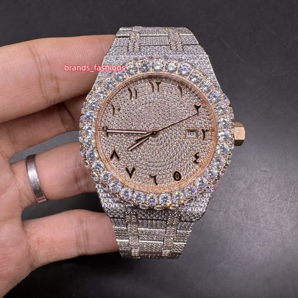 new men's iced diamond watch biger diamond bezel 2tone rose gold case watches 8215 automatic movement shiny good wristwatch rose gold d, Slivery;brown
new men's iced diamond watch biger diamond bezel 2tone rose gold case watches 8215 automatic movement shiny good wristwatch rose gold d, Slivery;brown