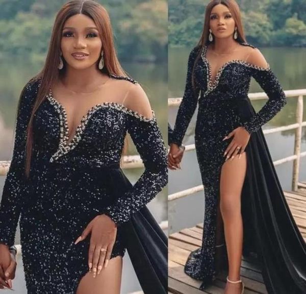 2022 sparkly black sequins prom dresses illusion side split keyhole mermaid formal party dress evening gowns african aso ebi 1045186
2022 sparkly black sequins prom dresses illusion side split keyhole mermaid formal party dress evening gowns african aso ebi 1045186