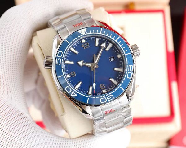 montre homme blue men's watches 2813 movement series classic steel king with ceramic with fully automatic mechanical watch haima yadong, Slivery;brown