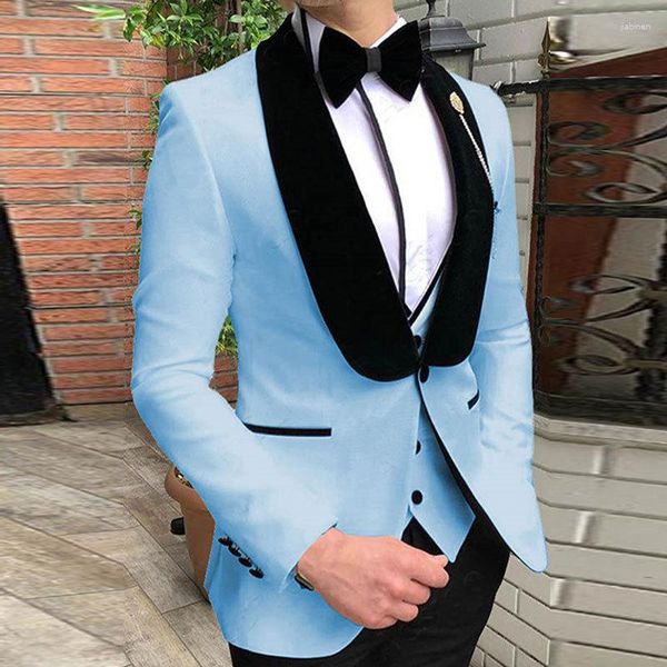 men's suits men suit for wedding formal jacket vest pants black shawl lapel single breasted tuxedo slim fit trajes elegantes para hombr, White;black
men's suits men suit for wedding formal jacket vest pants black shawl lapel single breasted tuxedo slim fit trajes elegantes para hombr, White;black