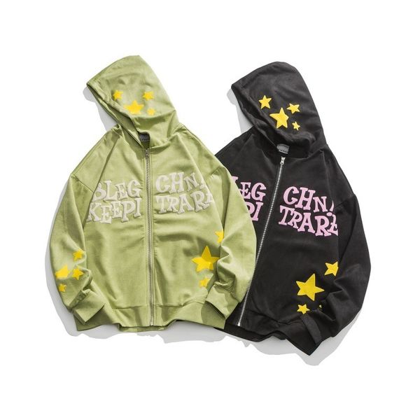 men's hoodies sweatshirts y2k japanese national trend star printing hoodies spring men casual zip-up sweatshirt loose print hooded card, Black
men's hoodies sweatshirts y2k japanese national trend star printing hoodies spring men casual zip-up sweatshirt loose print hooded card, Black
