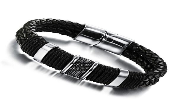 genuine leather bracelet men jewelry stainless steel leather braid bracelet with magnetic buckle claps pulseiras masculina7512387, Golden;silver
genuine leather bracelet men jewelry stainless steel leather braid bracelet with magnetic buckle claps pulseiras masculina7512387, Golden;silver
