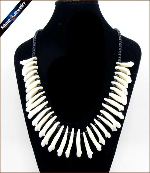 real wolf tooth fangs canine pendant chain black glass beaded strand choker chunky statement bib necklace amulet tribal jewelry 208434565, Silver
real wolf tooth fangs canine pendant chain black glass beaded strand choker chunky statement bib necklace amulet tribal jewelry 208434565, Silver