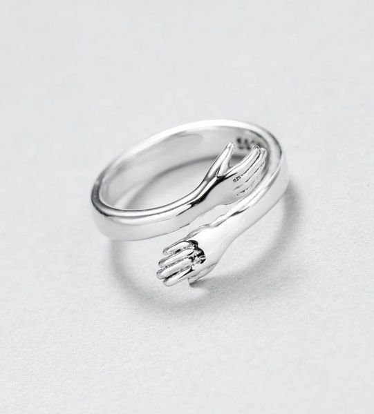 metal alloy plated silver hand rings hugging hands open ring for women girls men jewelry silver hug hands adjustable silver rings5855210
metal alloy plated silver hand rings hugging hands open ring for women girls men jewelry silver hug hands adjustable silver rings5855210
