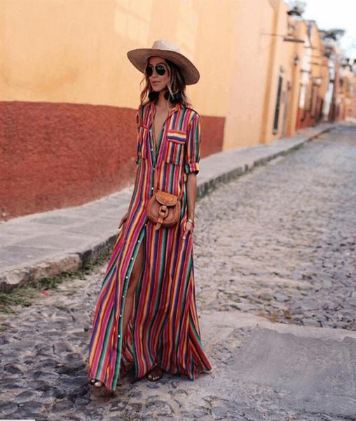 short sleeve boho striped casual long dress summer vintage women dress elegant streetwear loose black shirt dresses1939125, Black;gray
short sleeve boho striped casual long dress summer vintage women dress elegant streetwear loose black shirt dresses1939125, Black;gray